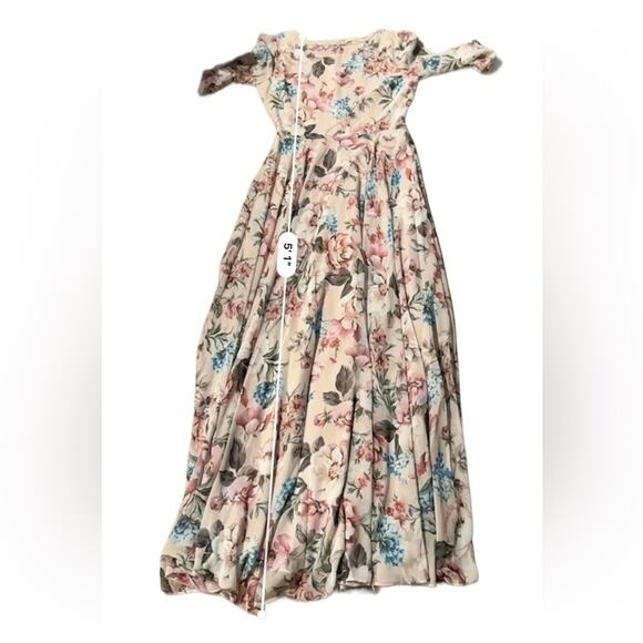 Yumi Kim Full of‎ Love Blush Floral Print 3/4 Sleeve Woodstock Maxi Dress S NEW - Picture 10 of 10